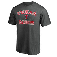 Texas Rangers Heart and Soul T-Shirt - Charcoal - MLB Lifestyle