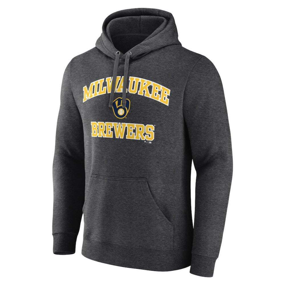 Milwaukee Brewers Heart and Soul Pullover Hoodie - Charcoal - MLB Discount