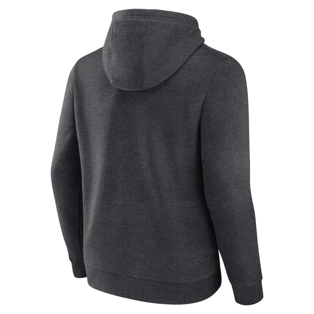 Kansas City Chiefs Logo Team Lockup Fitted Pullover Hoodie Charcoal