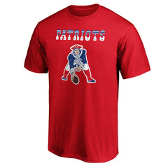 New England Patriots Logo Team Lockup T-Shirt Red