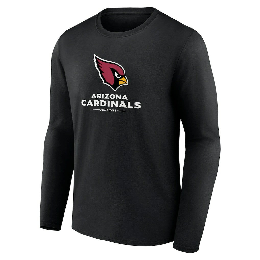 Arizona Cardinals Logo Team Lockup Long Sleeve T-Shirt Black