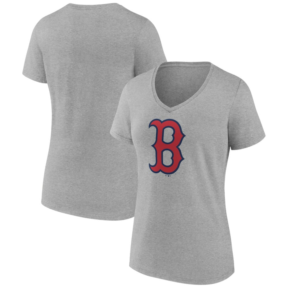 Boston Red Sox Women's Official Logo V-Neck T-Shirt - Gray - MLB Online