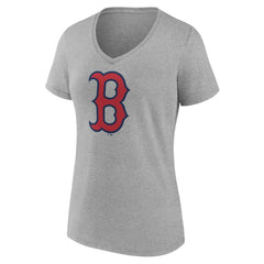 Boston Red Sox Women's Official Logo V-Neck T-Shirt - Gray - MLB Online