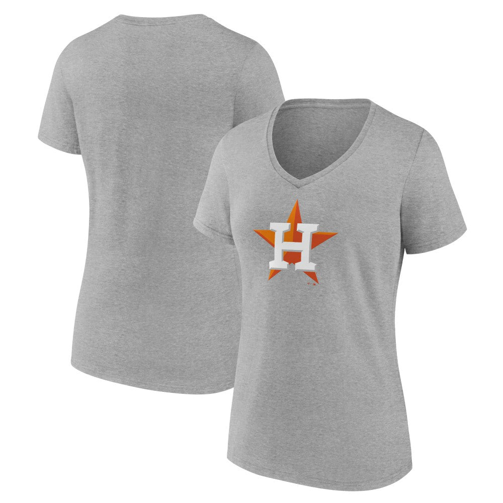 Houston Astros Women's Official Logo V-Neck T-Shirt - Gray - MLB Sale
