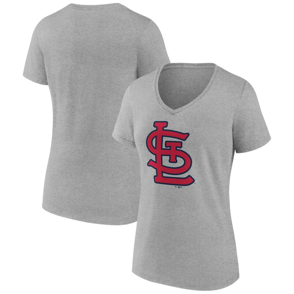 St. Louis Cardinals Women's Official Logo V-Neck T-Shirt - Gray - MLB Online