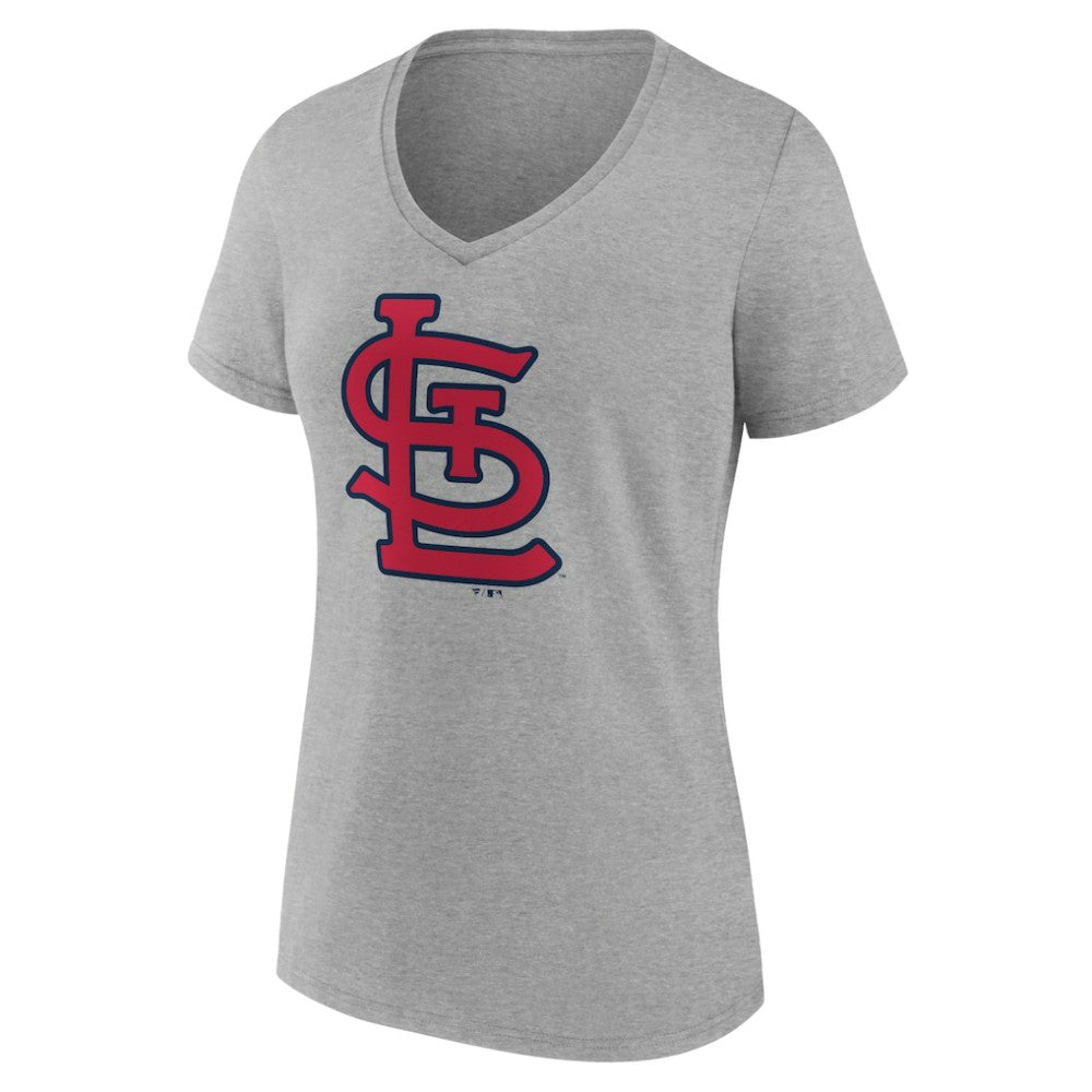 St. Louis Cardinals Women's Official Logo V-Neck T-Shirt - Gray - MLB Online