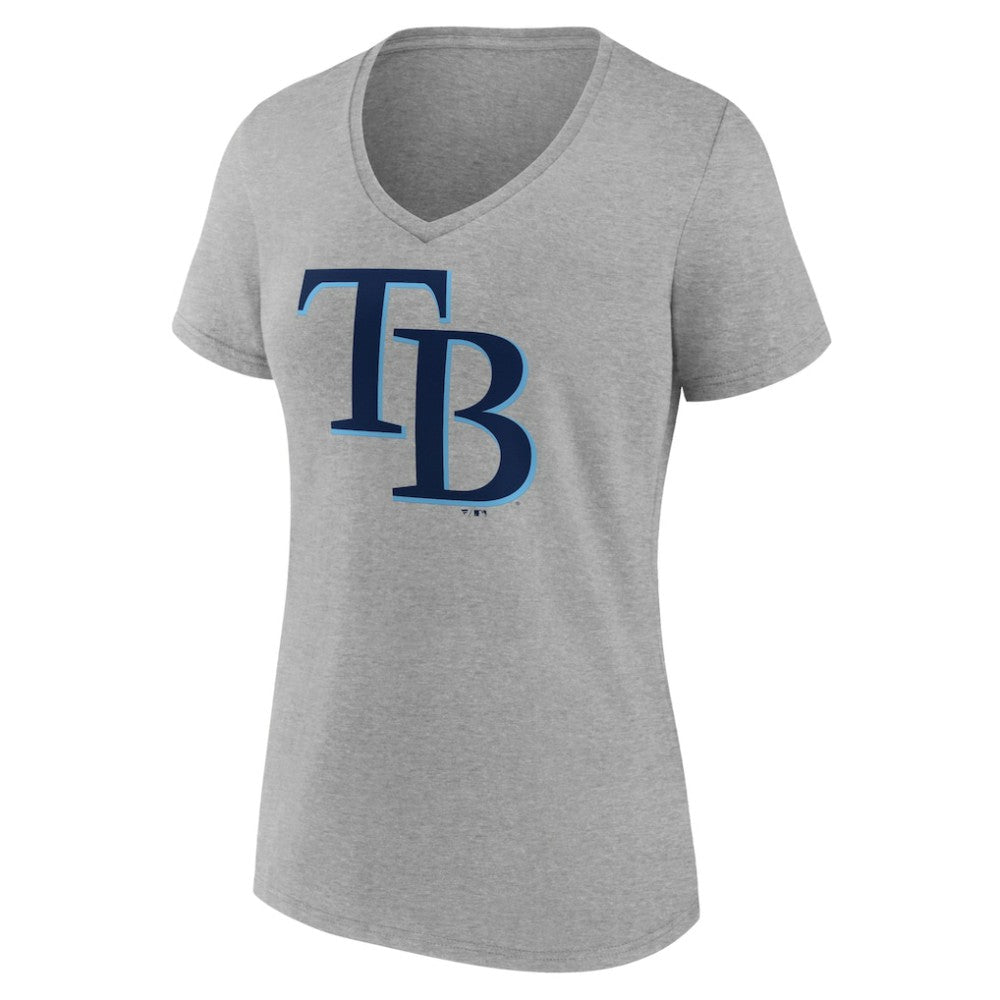 Tampa Bay Rays Women's Official Logo V-Neck T-Shirt - Gray - MLB on Sale