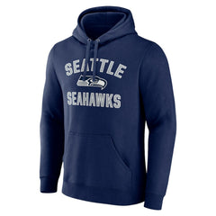 Seattle Seahawks Victory Arch Fitted Pullover Hoodie College Navy