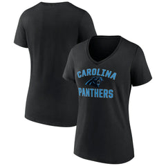 Carolina Panthers Women's Victory Arch Team V-Neck T-Shirt Black