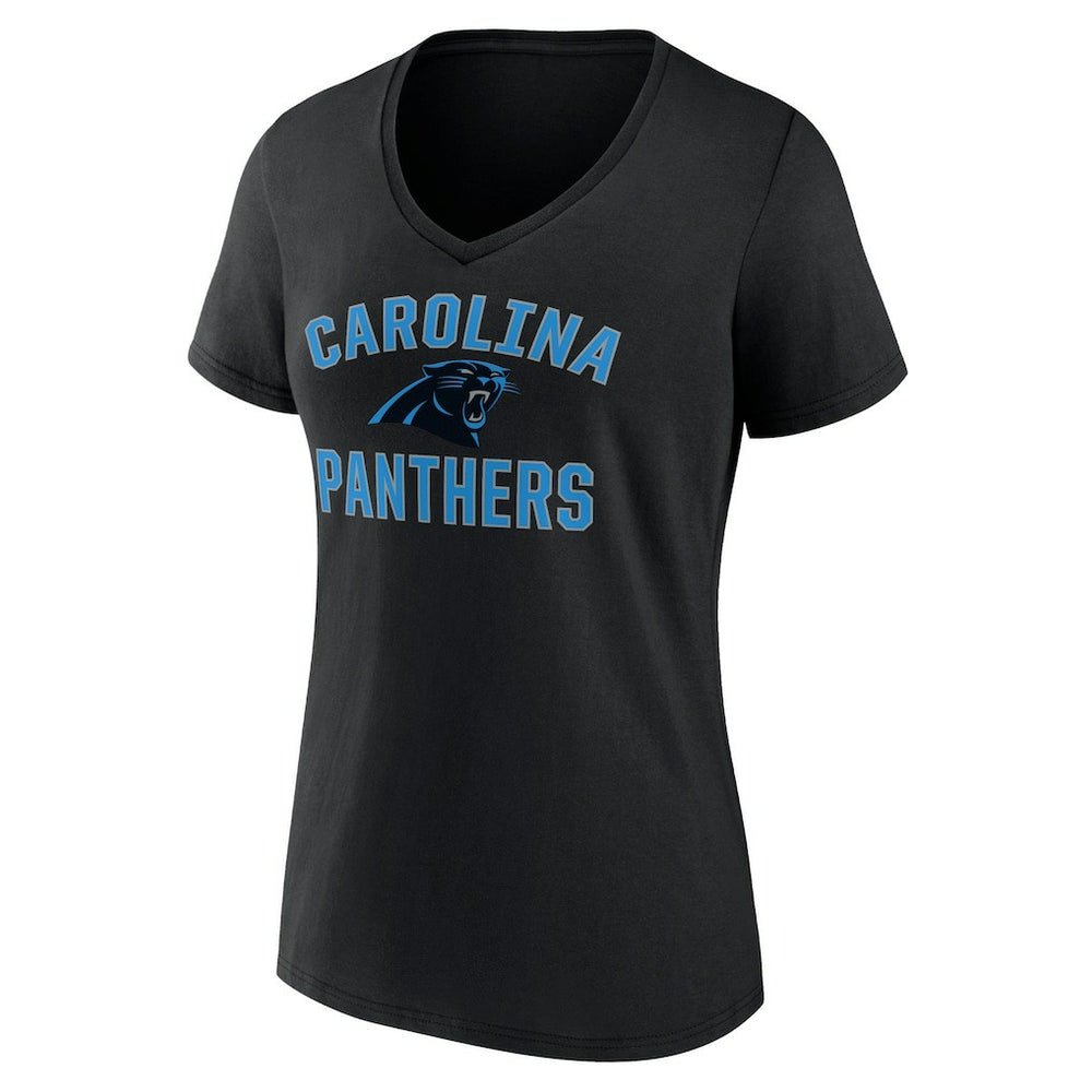Carolina Panthers Women's Victory Arch Team V-Neck T-Shirt Black