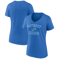 Detroit Lions Women's Victory Arch Team V-Neck T-Shirt Blue