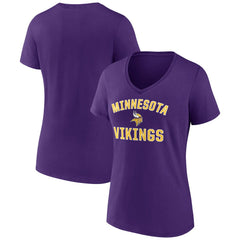 Minnesota Vikings Women's Victory Arch Team V-Neck T-Shirt Purple