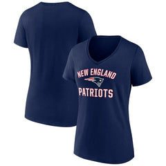 New England Patriots Women's Victory Arch Team V-Neck T-Shirt Navy