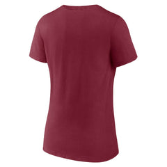Washington Commanders Women's Victory Arch Team V-Neck T-Shirt Burgundy