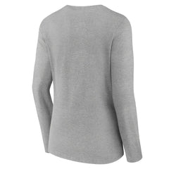 Los Angeles Chargers Women's On Side Stripe Long Sleeve V-Neck T-Shirt Gray