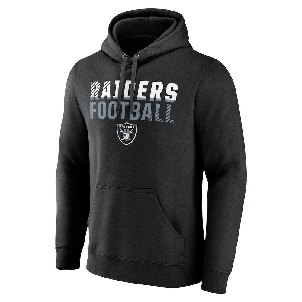 Las Vegas Raiders Team Fade Out Fitted Pullover Hoodie Black