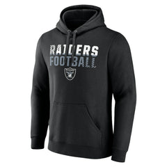 Las Vegas Raiders Team Fade Out Fitted Pullover Hoodie Black