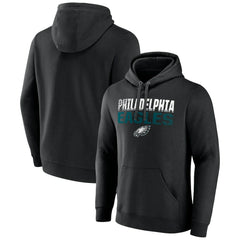 Philadelphia Eagles Team Fade Out Fitted Pullover Hoodie Black