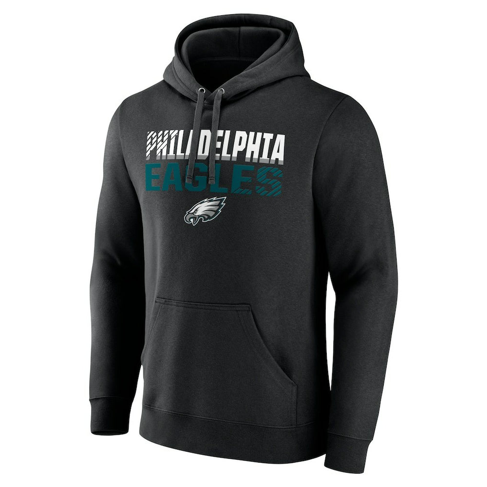 Philadelphia Eagles Team Fade Out Fitted Pullover Hoodie Black