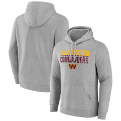 Washington Commanders Team Fade Out Fitted Pullover Hoodie Heather Gray