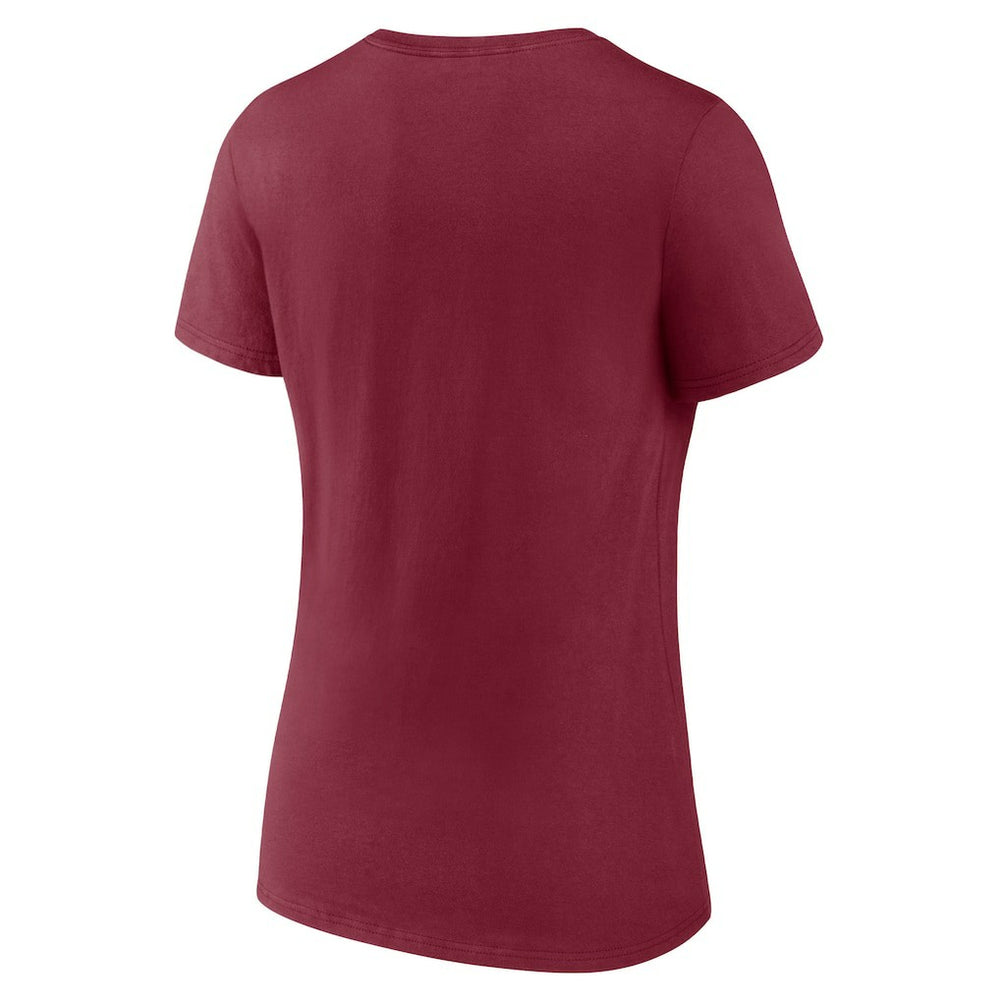 Washington Commanders Women's Nostalgia V-Neck T-Shirt Burgundy