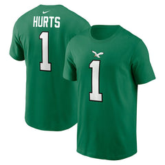 Nike Jalen Hurts Philadelphia Eagles Alternate Player Name & Number T-Shirt Kelly Green