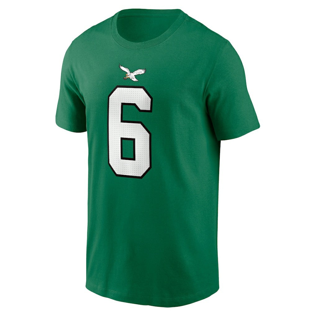 Nike DeVonta Smith Philadelphia Eagles Alternate Player Name & Number T-Shirt Kelly Green