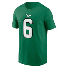 Nike DeVonta Smith Philadelphia Eagles Alternate Player Name & Number T-Shirt Kelly Green