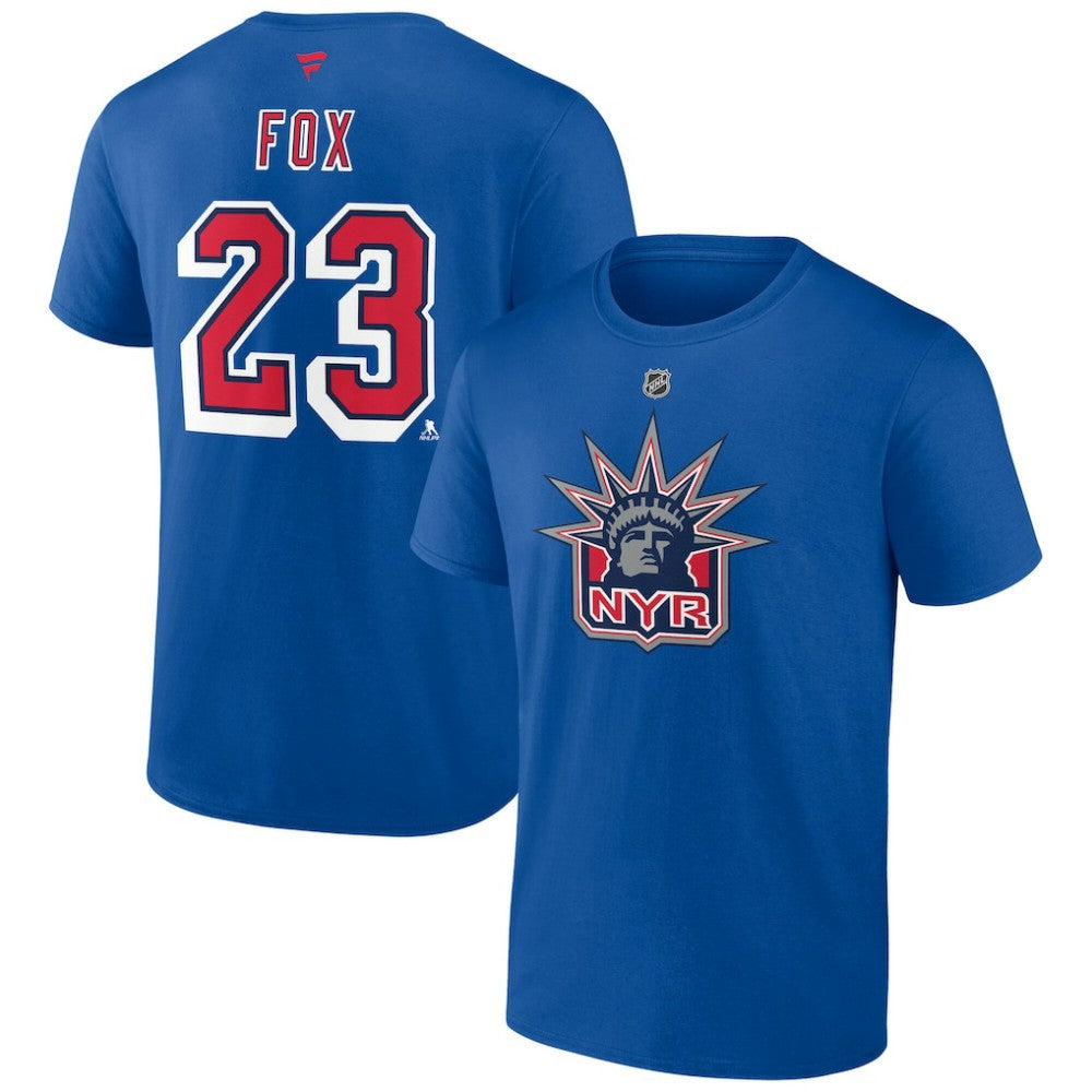 Adam Fox New York Rangers Fanatics Special Edition 2.0 Name & Number T-Shirt - Blue - NHL 5079531