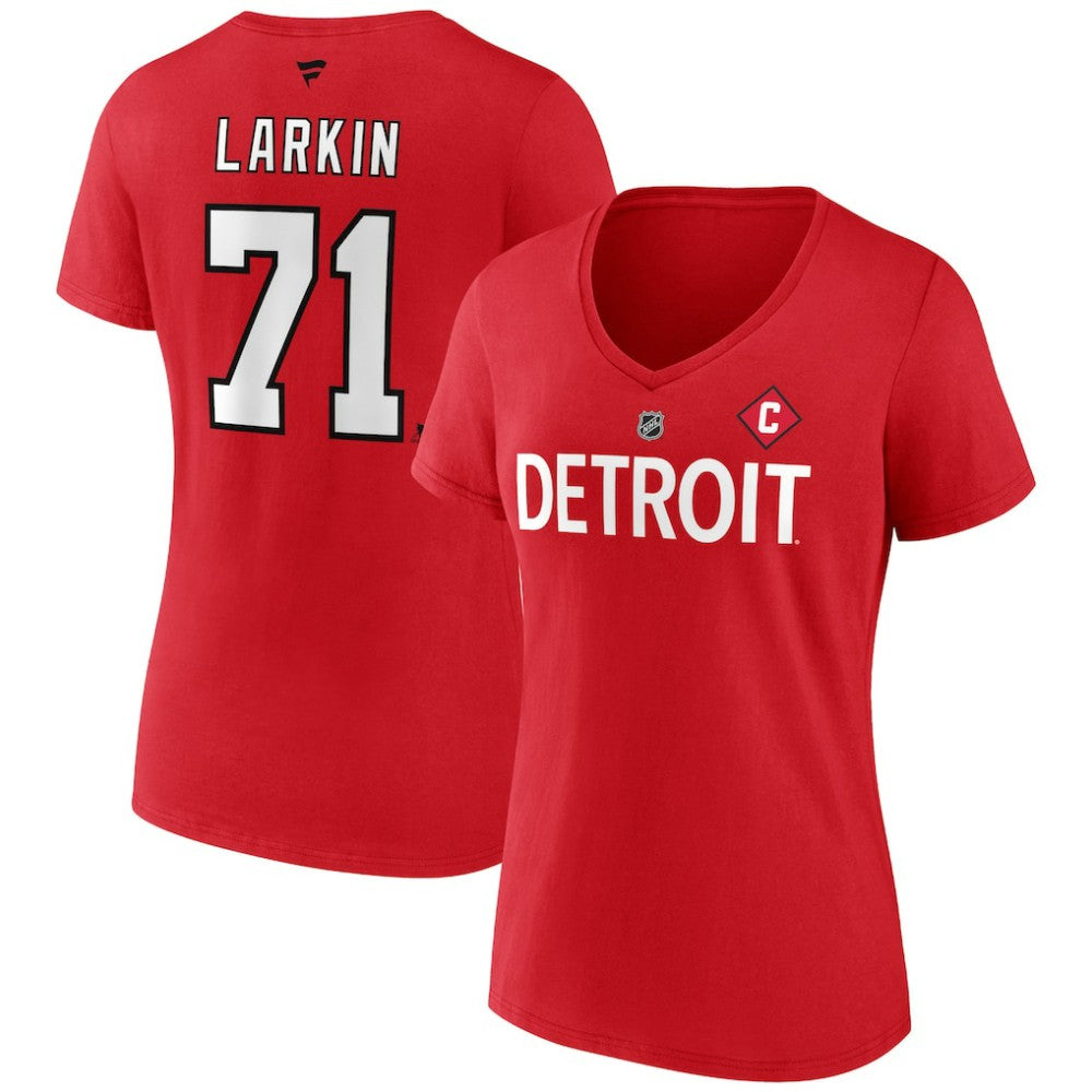Dylan Larkin Detroit Red Wings Fanatics Women's Special Edition 2.0 Name & Number V-Neck T-Shirt - Red - NHL 5079630
