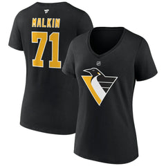 Evgeni Malkin Pittsburgh Penguins Fanatics Women's Special Edition 2.0 Name & Number V-Neck T-Shirt - Black - NHL 5079664