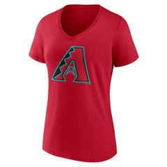 Arizona Diamondbacks Women's Official Logo V-Neck T-Shirt - Red - MLB Online