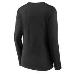 Miami Marlins Women's Victory Script Long Sleeve V-Neck T-Shirt - Black - MLB Lifestyle