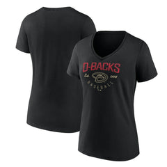 Arizona Diamondbacks Women's Live For It Team V-Neck T-Shirt - Black - MLB Online