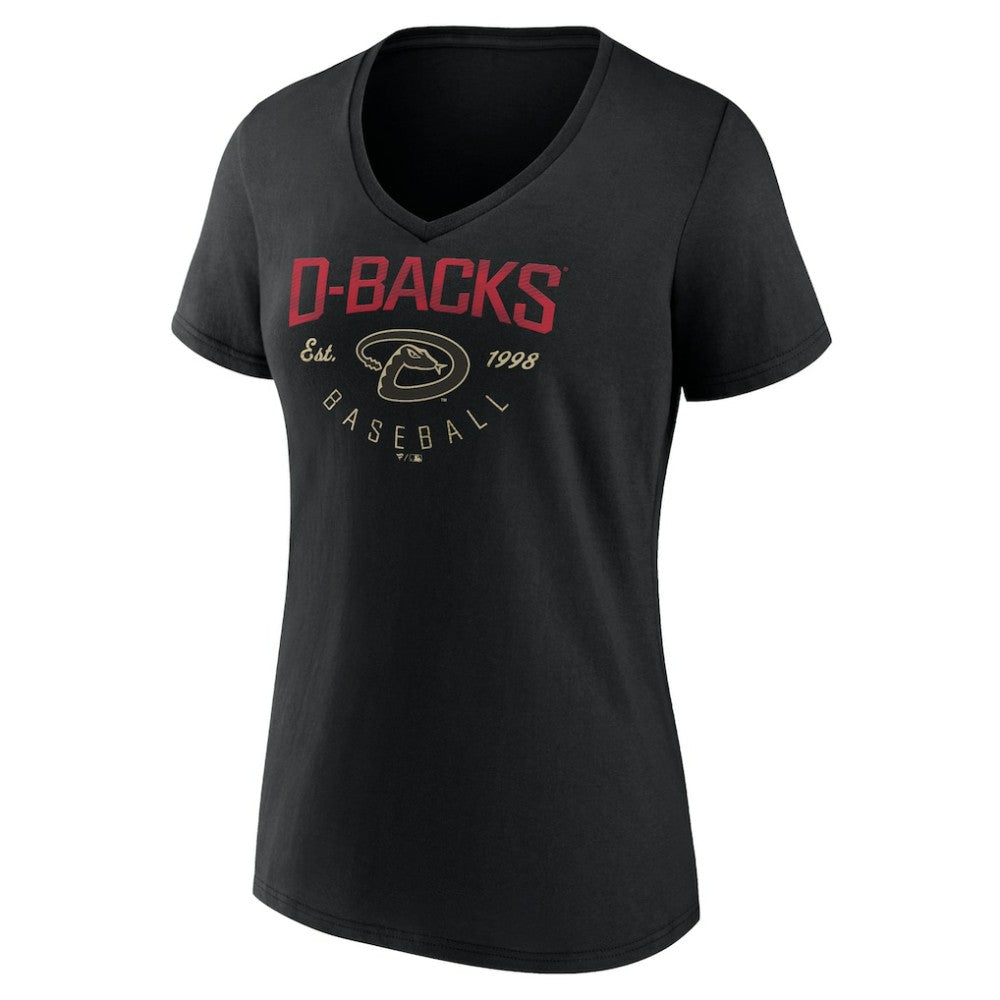 Arizona Diamondbacks Women's Live For It Team V-Neck T-Shirt - Black - MLB Online