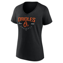 Baltimore Orioles Women's Live For It Team V-Neck T-Shirt - Black - MLB Sale