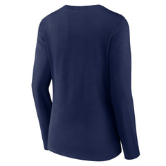 Cleveland Guardians Women's Live For It Long Sleeve Long Sleeve V-Neck T-Shirt - Navy - MLB Discount