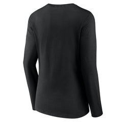 Miami Marlins Women's Live For It Long Sleeve Long Sleeve V-Neck T-Shirt - Black - MLB on Sale