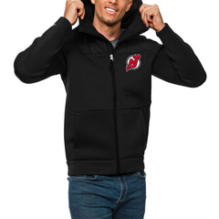 New Jersey Devils Antigua Protect Full-Zip Hoodie - Black - NHL 5083186
