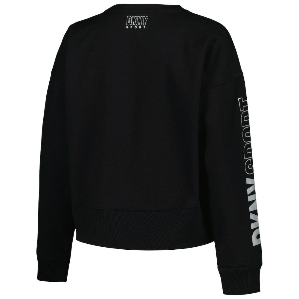 Chicago White Sox DKNY Sport Women's Lily V-Neck Pullover Sweatshirt - Black - MLB on Sale