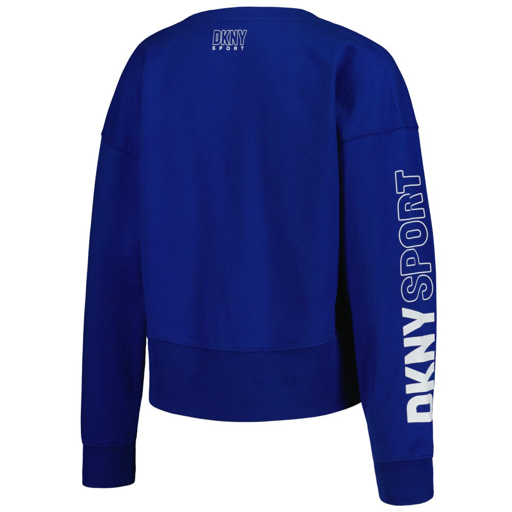 Kansas City Royals DKNY Sport Women's Lily V-Neck Pullover Sweatshirt - Royal - MLB on Sale