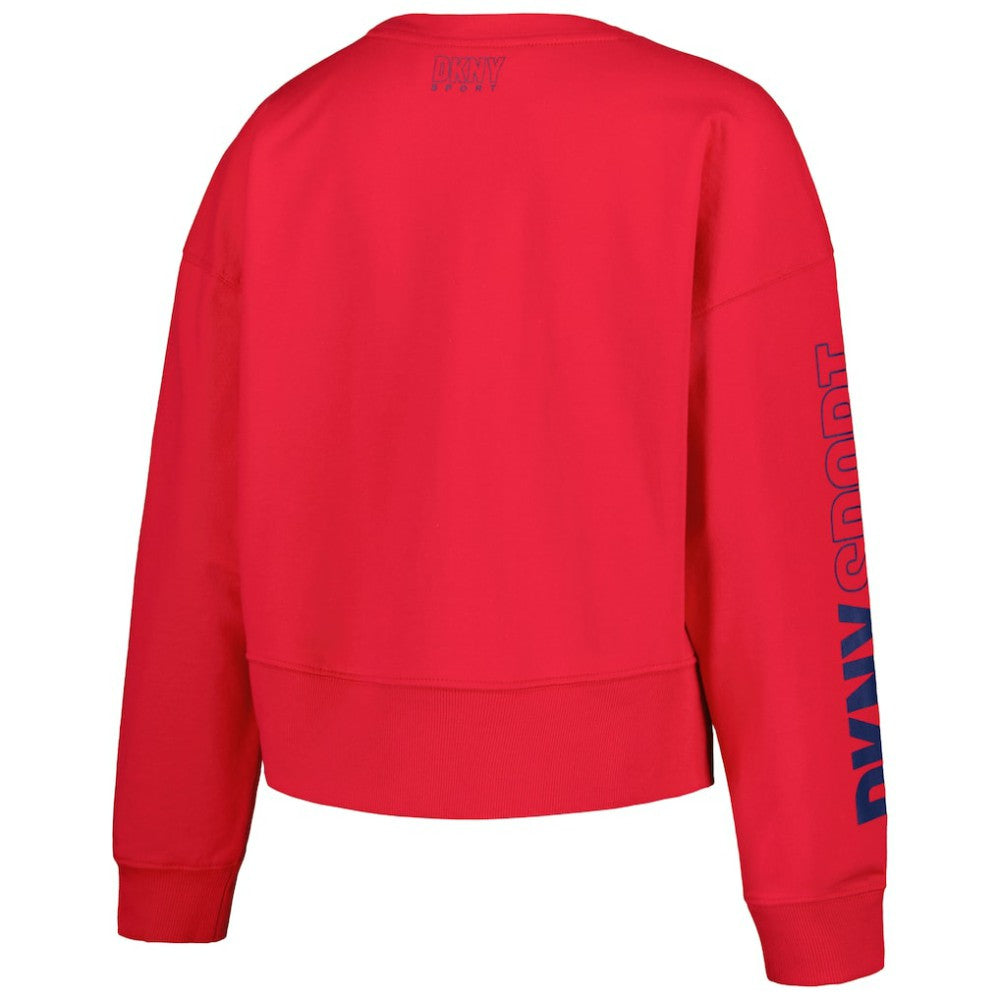 St. Louis Cardinals DKNY Sport Women's Lily V-Neck Pullover Sweatshirt - Red - MLB Sale