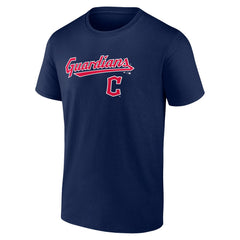 Cleveland Guardians Team Lockup T-Shirt - Navy - MLB Sale