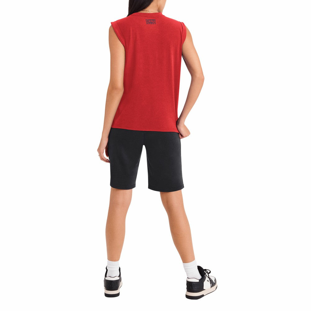 Los Angeles Angels DKNY Sport Women's Madison Tri-Blend Tank Top - Red - MLB Online