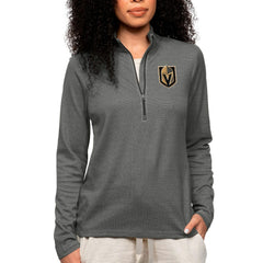 Vegas Golden Knights Antigua Women's Epic Quarter-Zip Pullover Top - Heather Charcoal - NHL 5083932