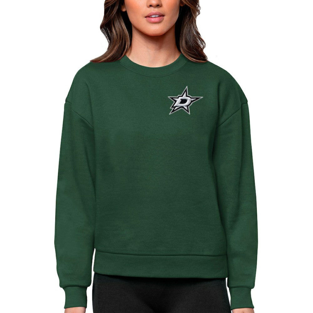 Dallas Stars Antigua Women's Victory Crewneck Pullover Sweatshirt - Green - NHL 5084384