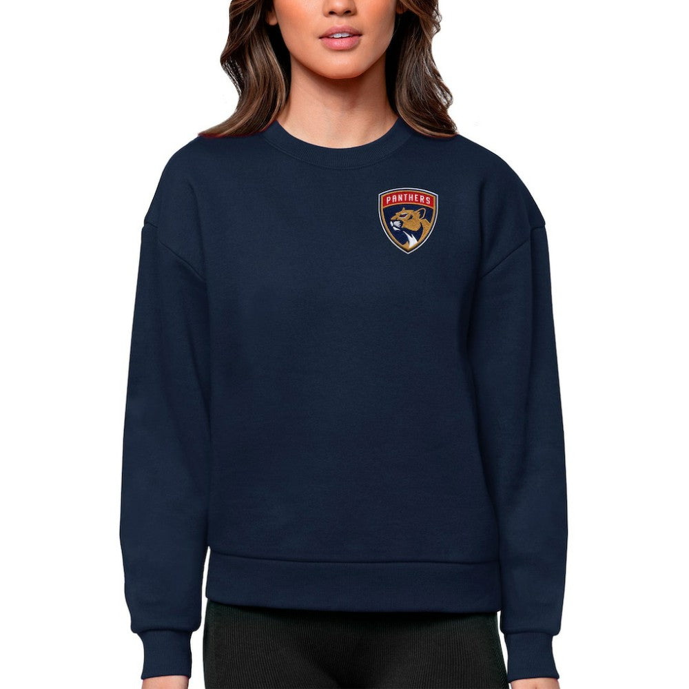 Florida Panthers Antigua Women's Victory Crewneck Pullover Sweatshirt - Navy - NHL 5084398