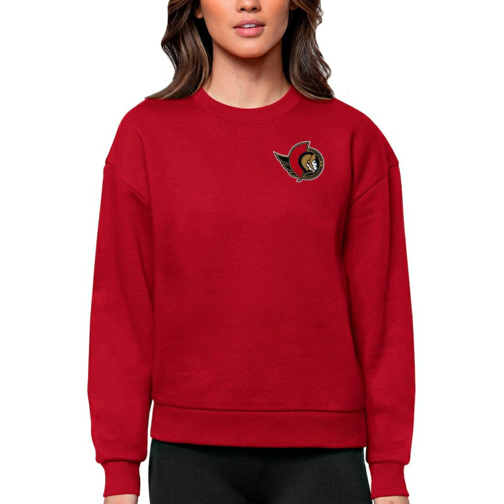 Ottawa Senators Antigua Women's Victory Crewneck Pullover Sweatshirt - Red - NHL 5084437