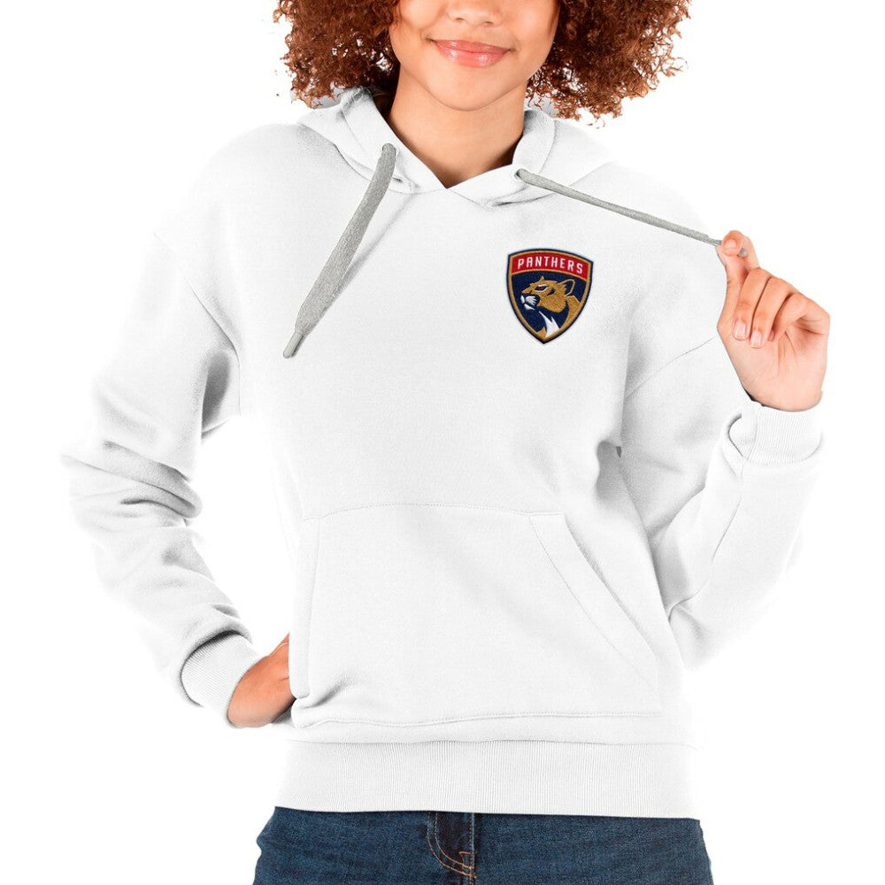Florida Panthers Antigua Women's Victory Pullover Hoodie - White - NHL 5084934