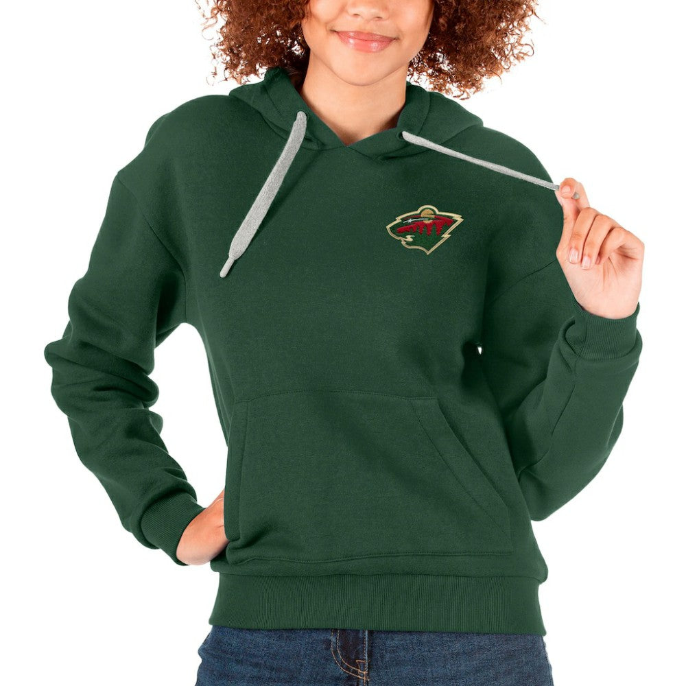 Minnesota Wild Antigua Women's Victory Pullover Hoodie - Green - NHL 5084941